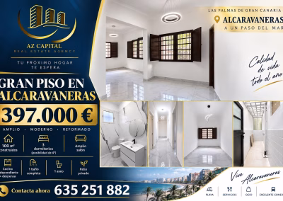 Vivir a pasos del mar en Alcaravaneras